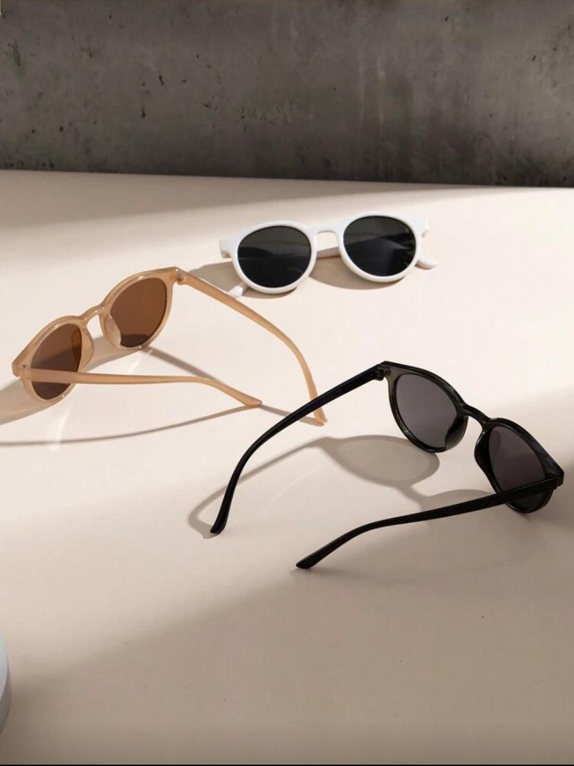 Korean Retro Full Frame Round Fashion Sunglasses – Available in Beige, Brown & Black