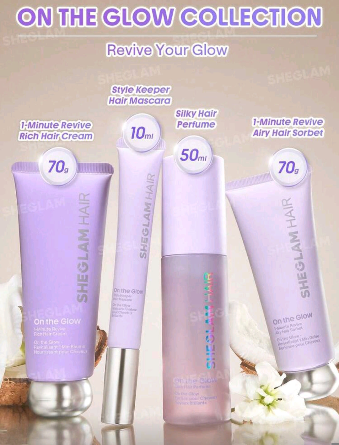 SHEGLAM HAIR On The Glow 1-Minute Airy Hair Sorbet – 25g Leave-In Conditioner