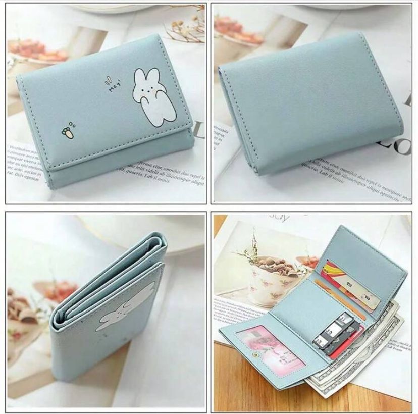 New Korean Style Women Short Wallets ( Lavender & Baby Blue )