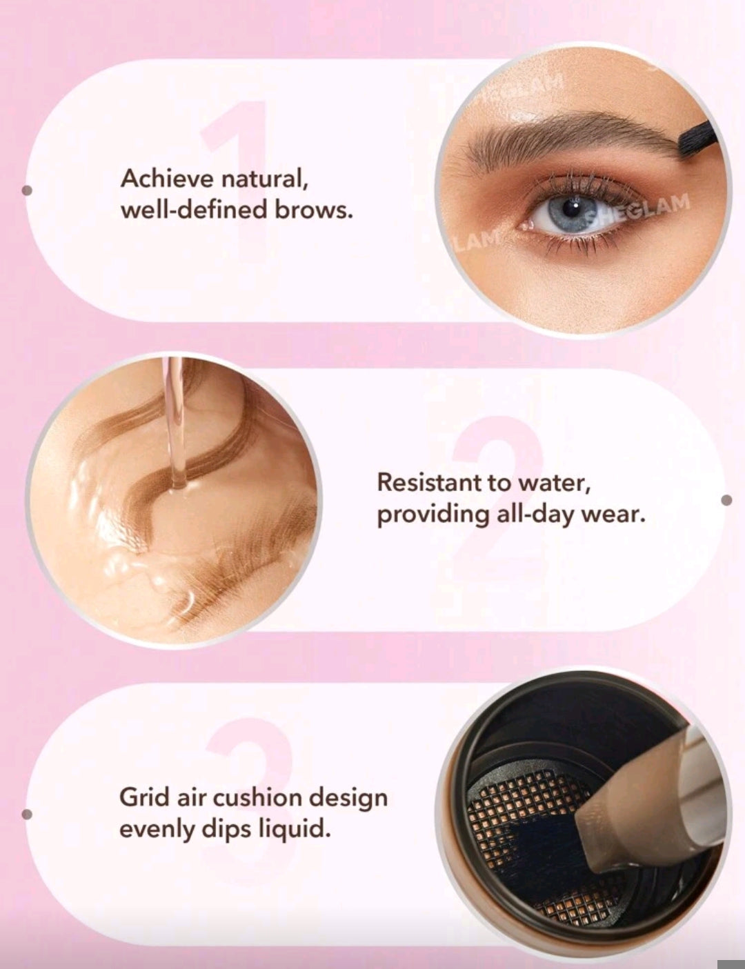 SHEGLAM Brow-Fection Angled Brush & Dip – Truffle