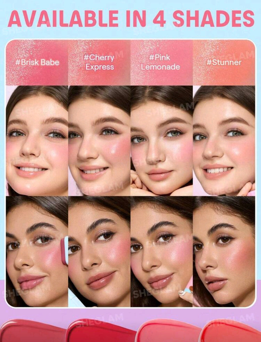 SHEGLAM Glass Glow Blush Stick – Stunner Rare