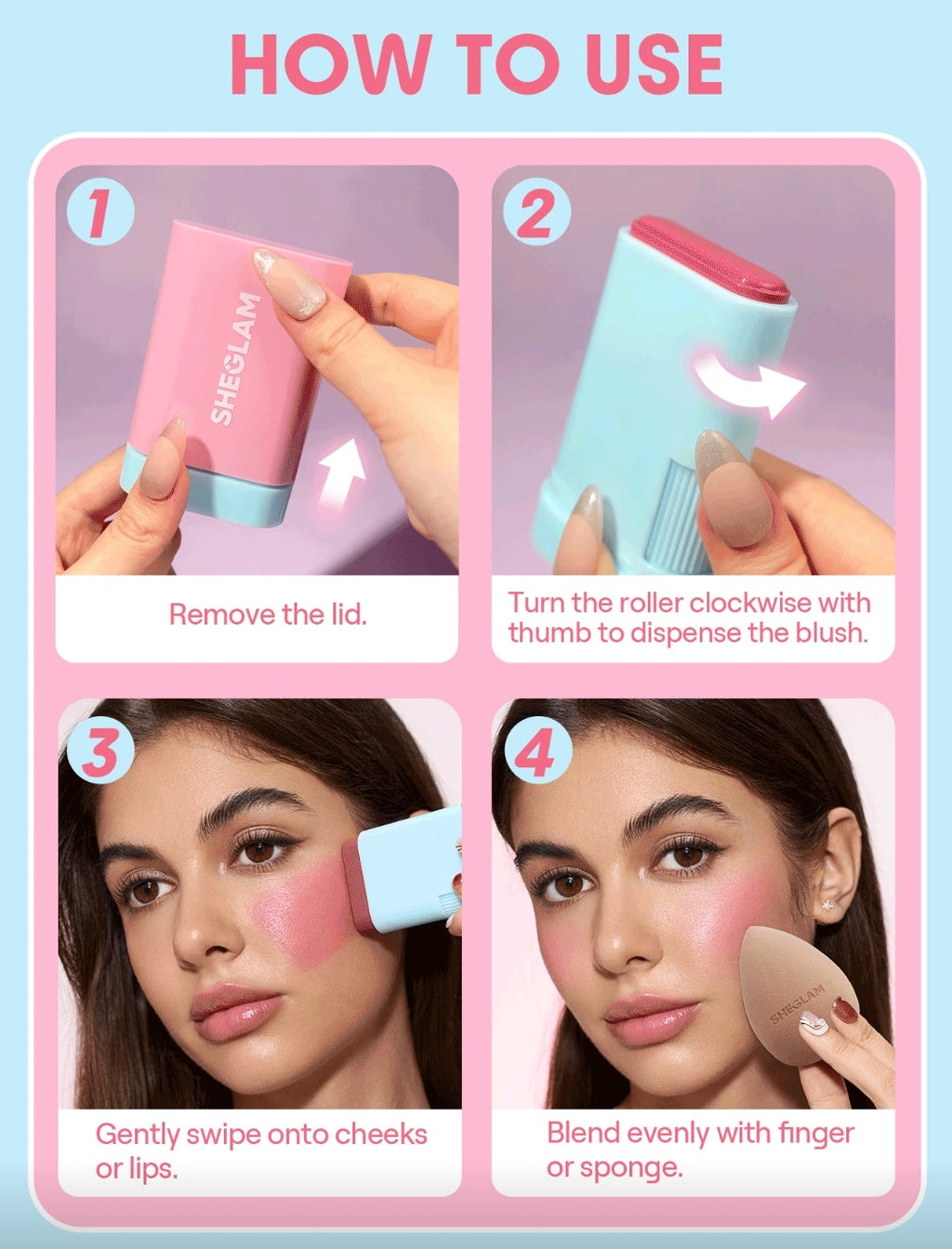 SHEGLAM Glass Glow Blush Stick – Stunner Rare