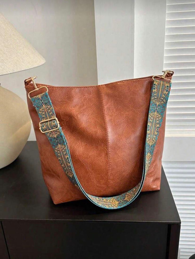 Summer Fashion Large Capacity Shoulder & Tote Bag – Brown