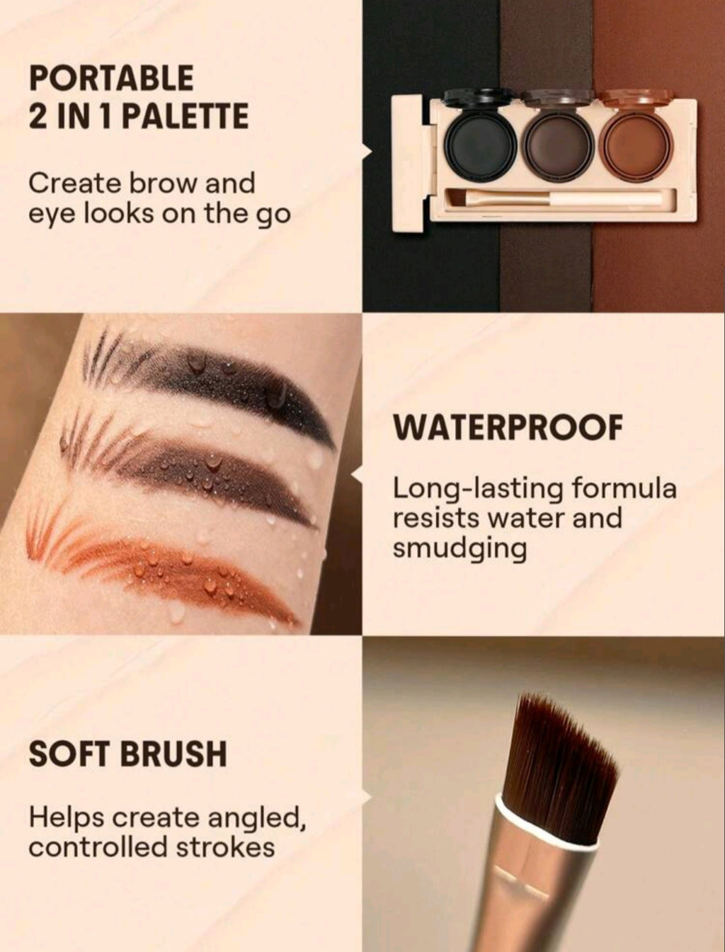 SHEGLAM Streamline Brow & Eyeliner Gel – 3-in-1 Waterproof Definer