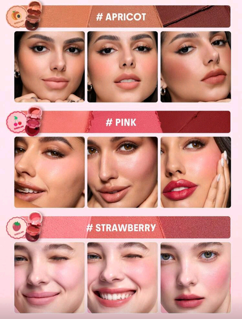 SHEGLAM Very Cherry Cheek & Lip Cream Stack – 2-in-1 Cream Duo