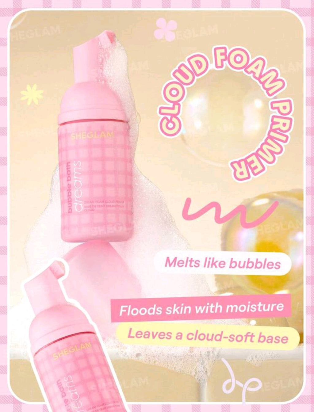 SHEGLAM Dream Foam Cloud Primer – Soft Blur Smoothing Base