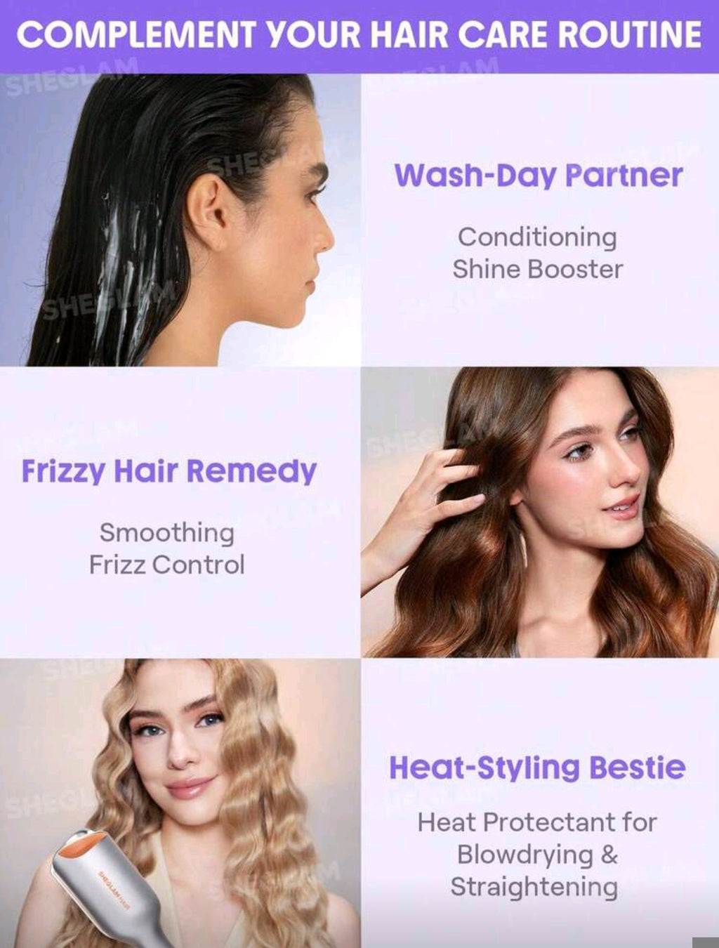 SHEGLAM HAIR On The Glow 1-Minute Airy Hair Sorbet – 25g Leave-In Conditioner