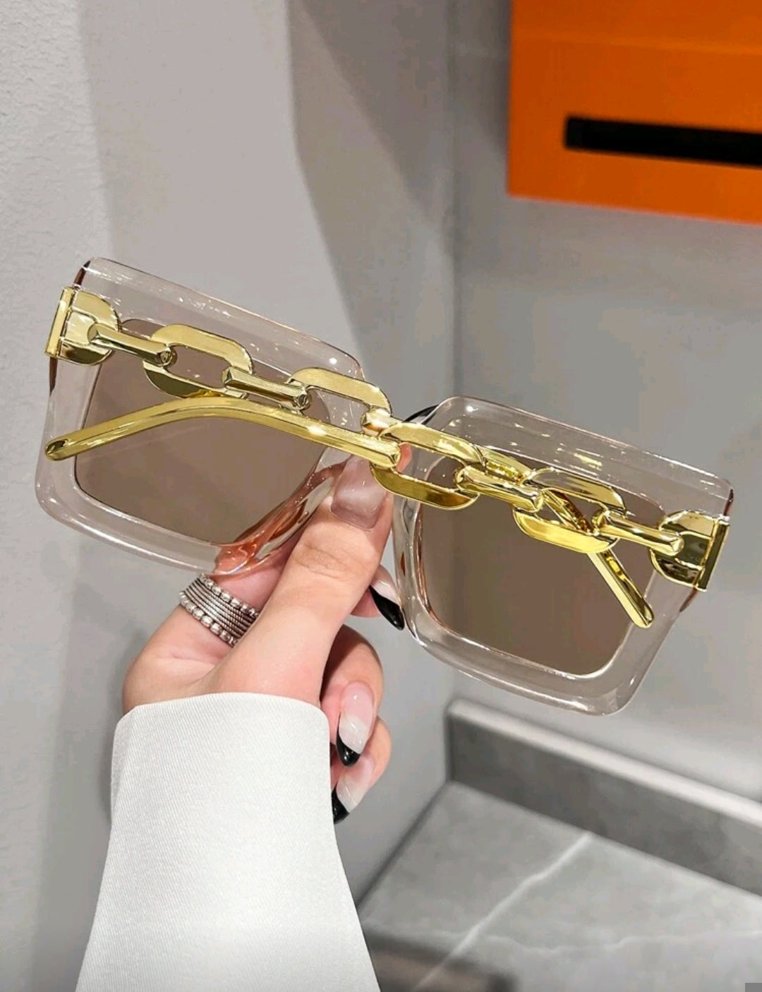 Y2K Large Frame Transparent Summer Sunglasses – European & American Style