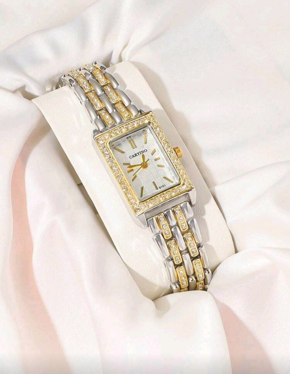Luxury Square Bracelet Watch for Women with Diamond Details