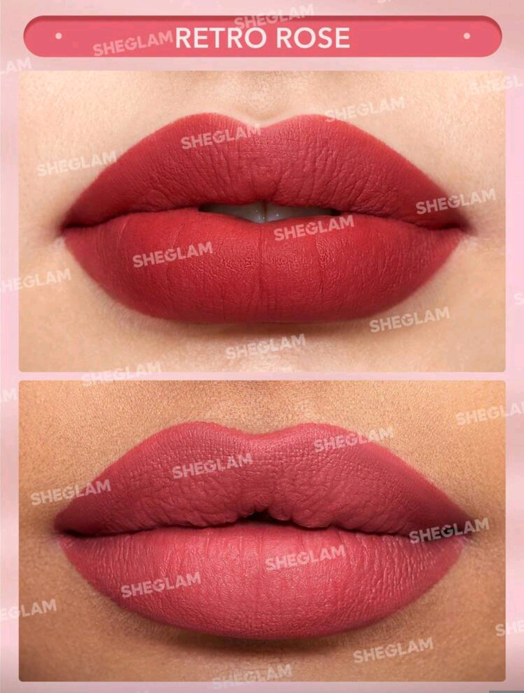 SHEGLAM Matte Allure Lipstick – Long-Lasting High Pigment Velvet Matte Lipstick ( Retro Rose, Daddy`s Jet )