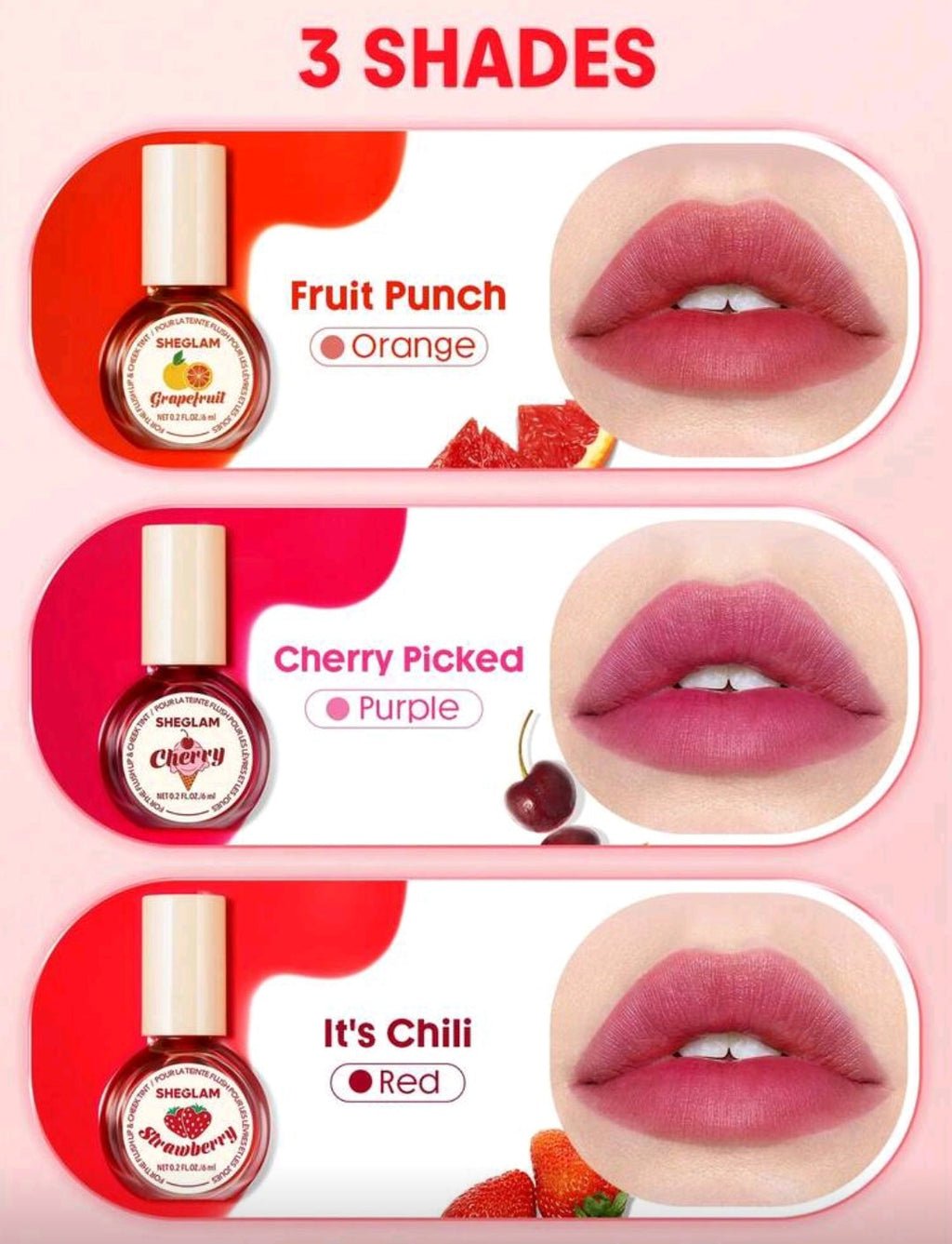 SHEGLAM For The Flush Lip & Cheek Tint – Matte Long-Lasting Stain