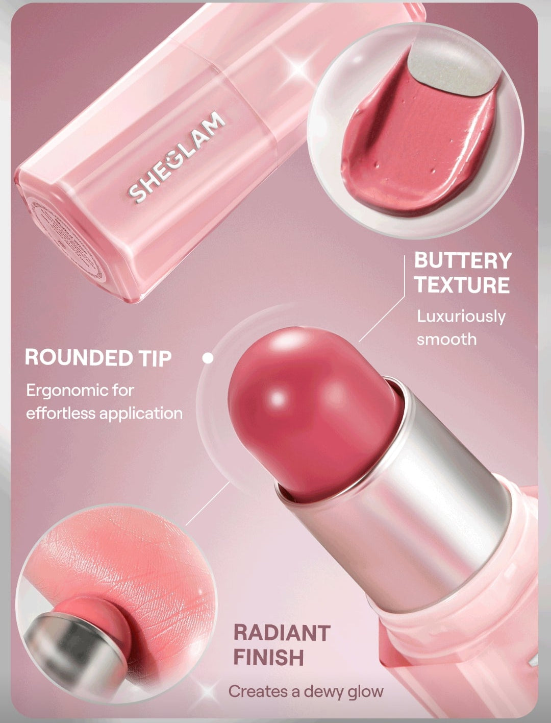 SHEGLAM Buttery Bliss Blush Stick – Creamy Glow Blush