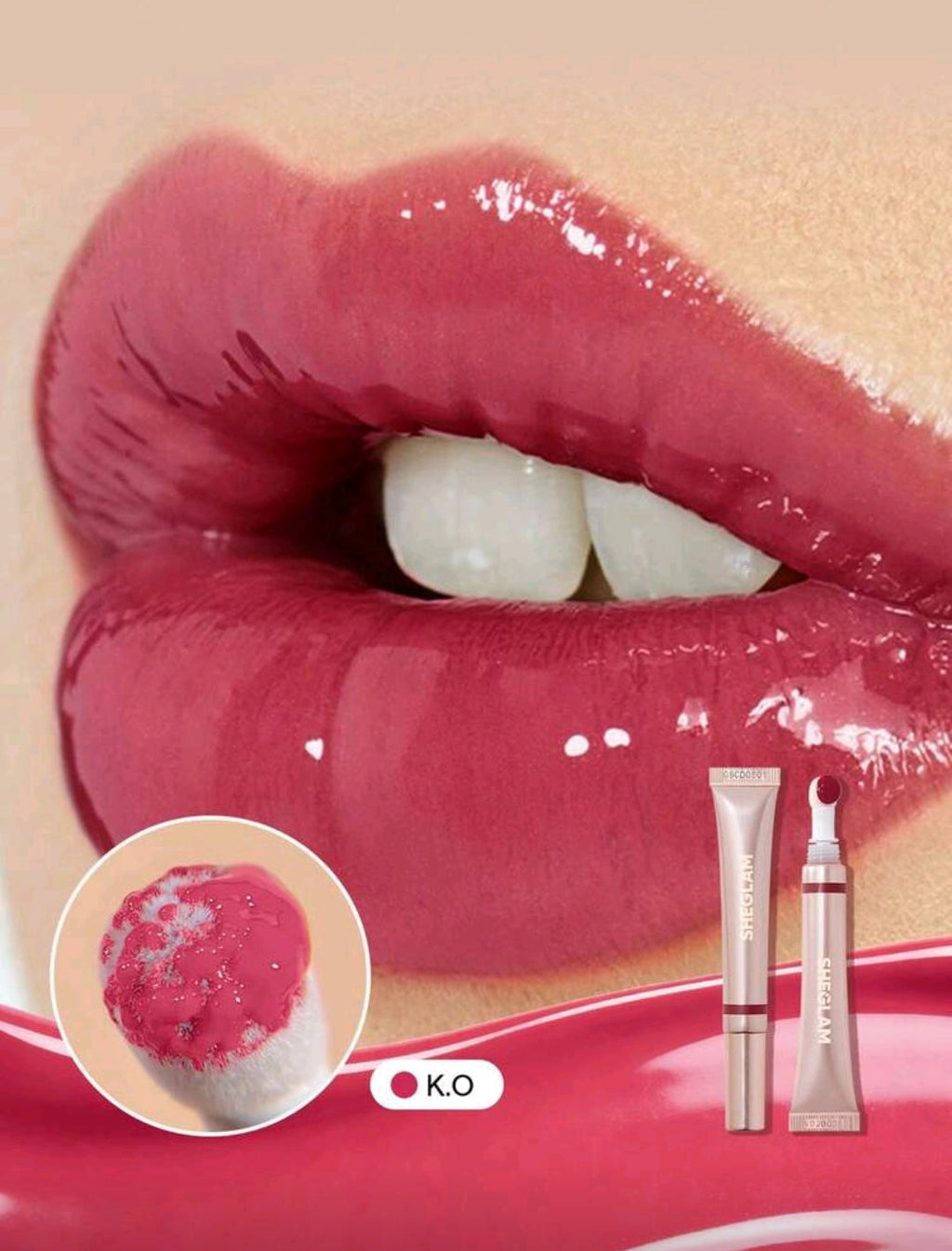 SHEGLAM Pout Pillow Cushion Lip Gloss – High Shine Moisturizing Lip Glaze (3 Shades)