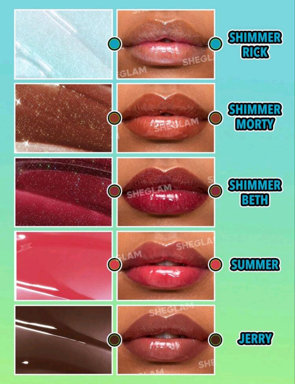 SHEGLAM Lip Gloss from Rick & Morty Set