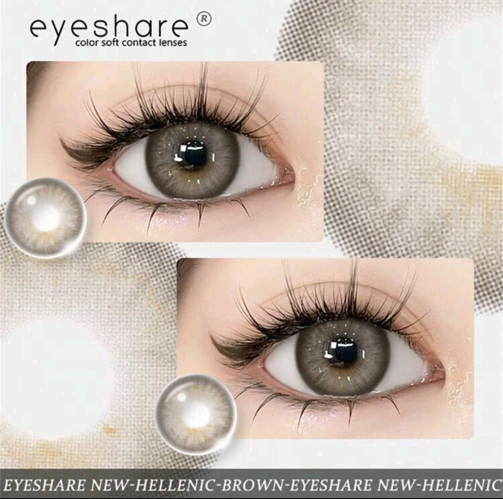 EYESHARE Brown Colored Contact Lenses – 14.5mm Yearly Use