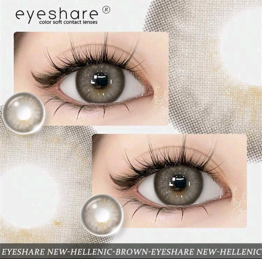 EYESHARE Brown Colored Contact Lenses – 14.5mm Yearly Use