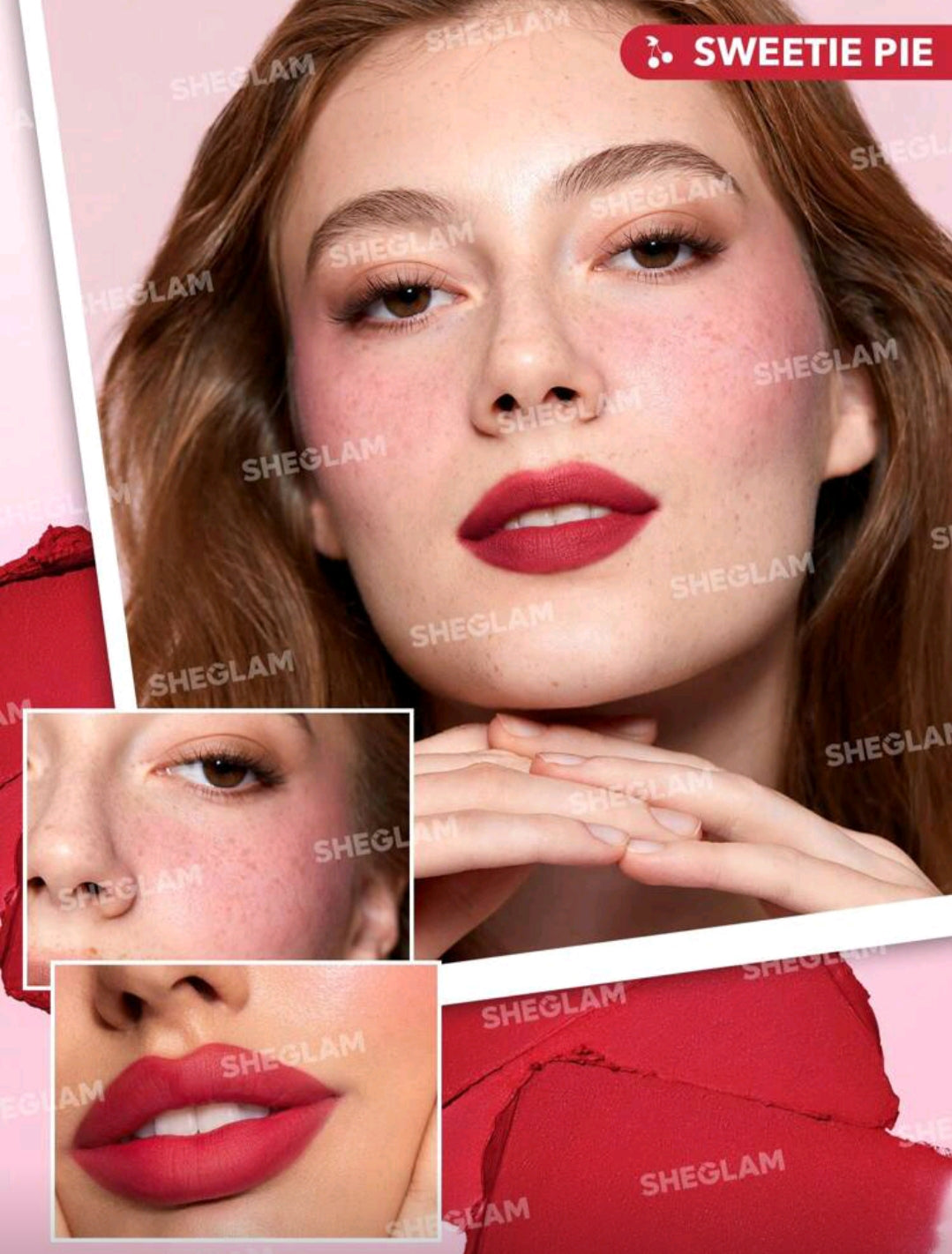 SHEGLAM Very Cherry Cheek & Lip Cream Stack – 2-in-1 Cream Duo