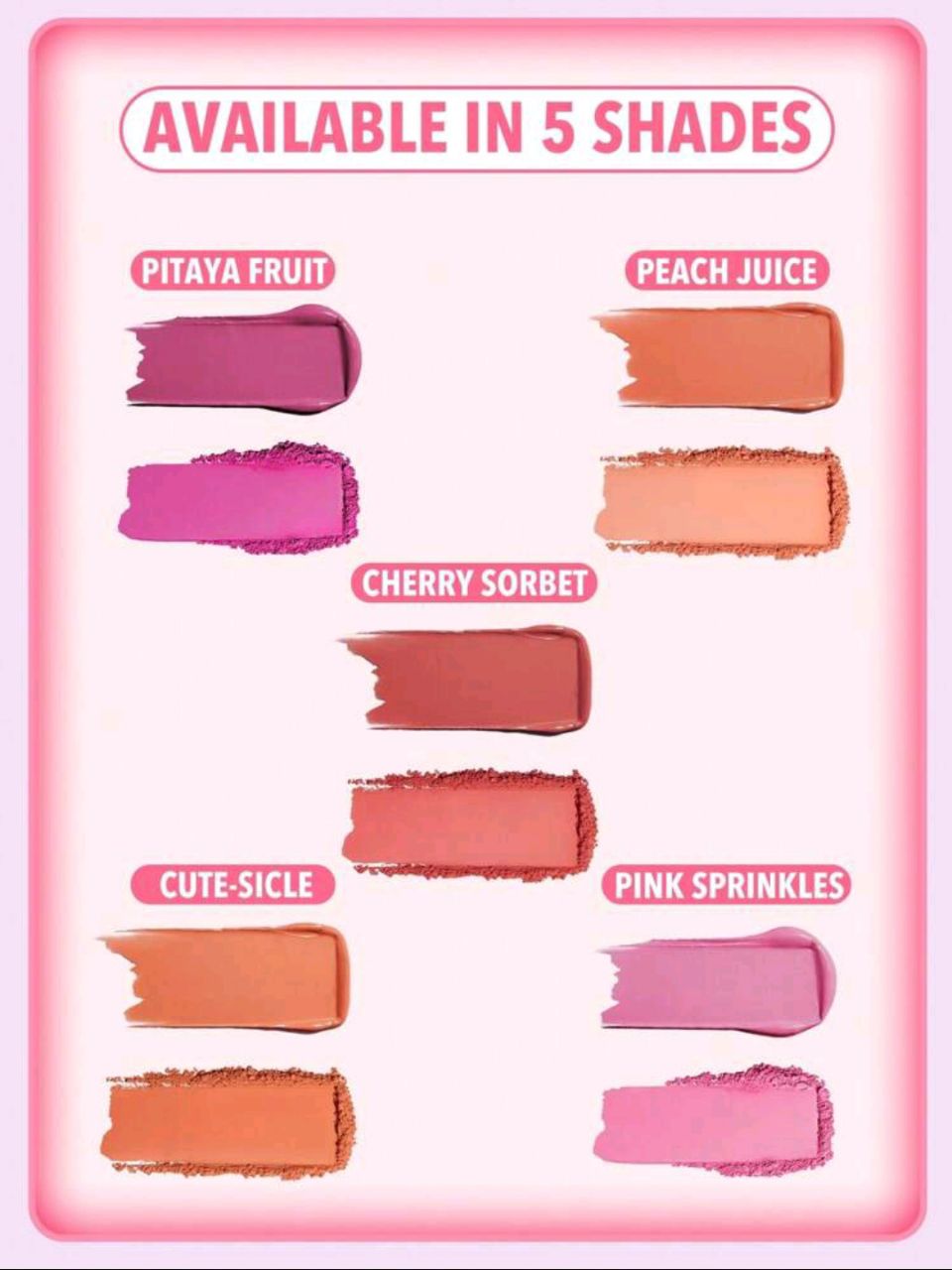 SHEGLAM Cheek 2 Cheek Blush Duo – Sprinkles Cream & Powder Blush Palette, Long-Lasting Blendable Face Blush