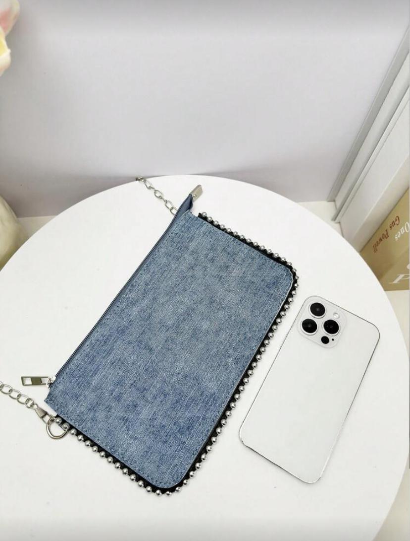 Rectangular PU Leather Phone Crossbody Bag with Chain Strap for Women