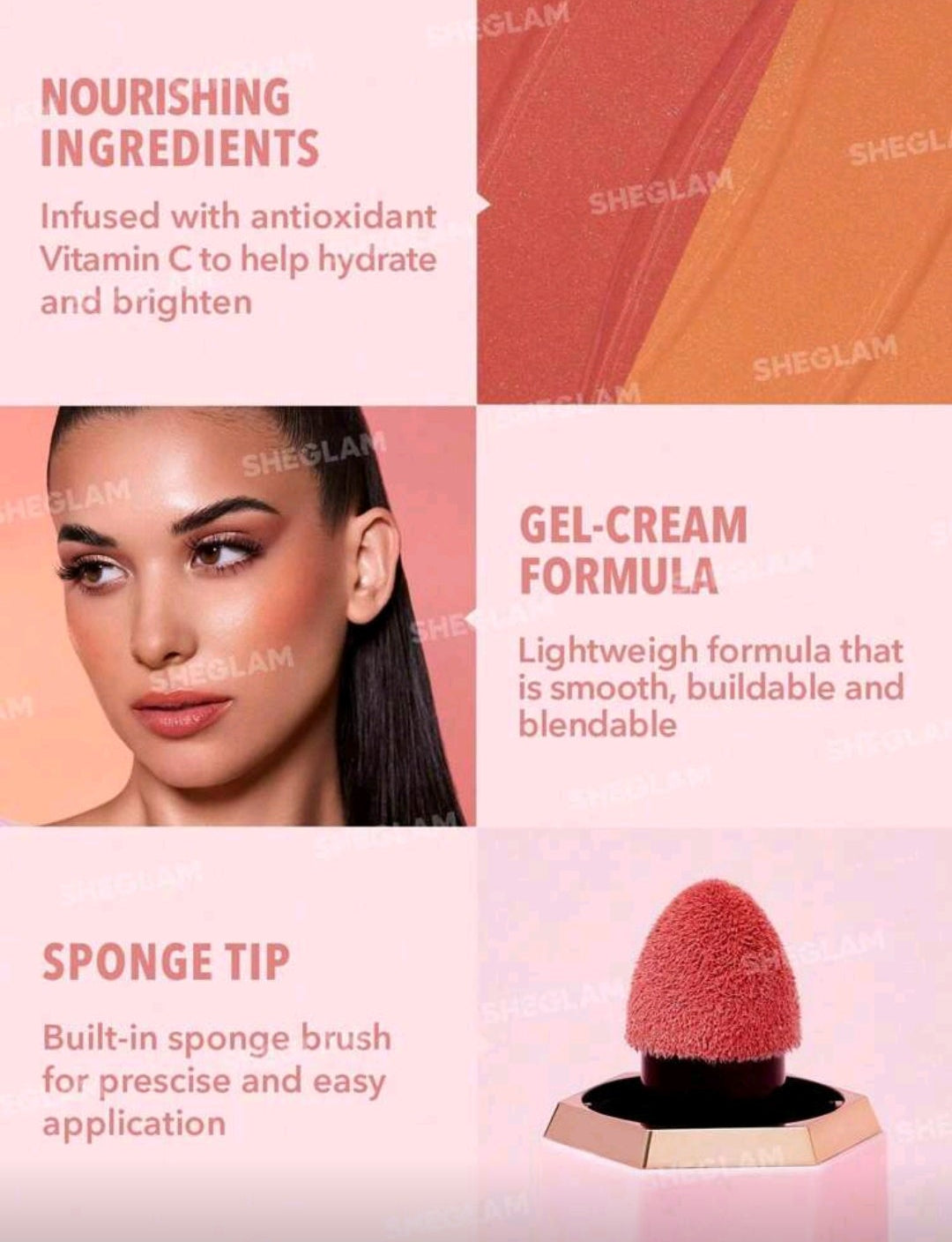 SHEGLAM Color Bloom Dayglow Liquid Blush – Shimmer Finish (Love Cake)