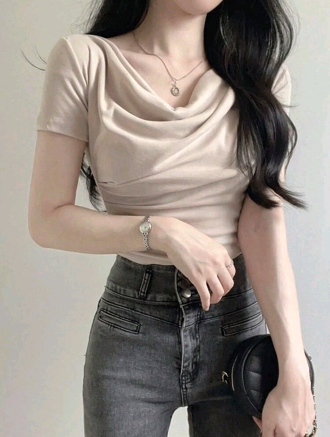 Solid Color Slim Fit Short-Sleeve T-Shirt