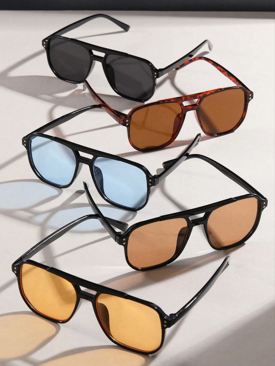 Women Square Multicolor Stud Decor Fashion Sunglasses – 5 Colors Available