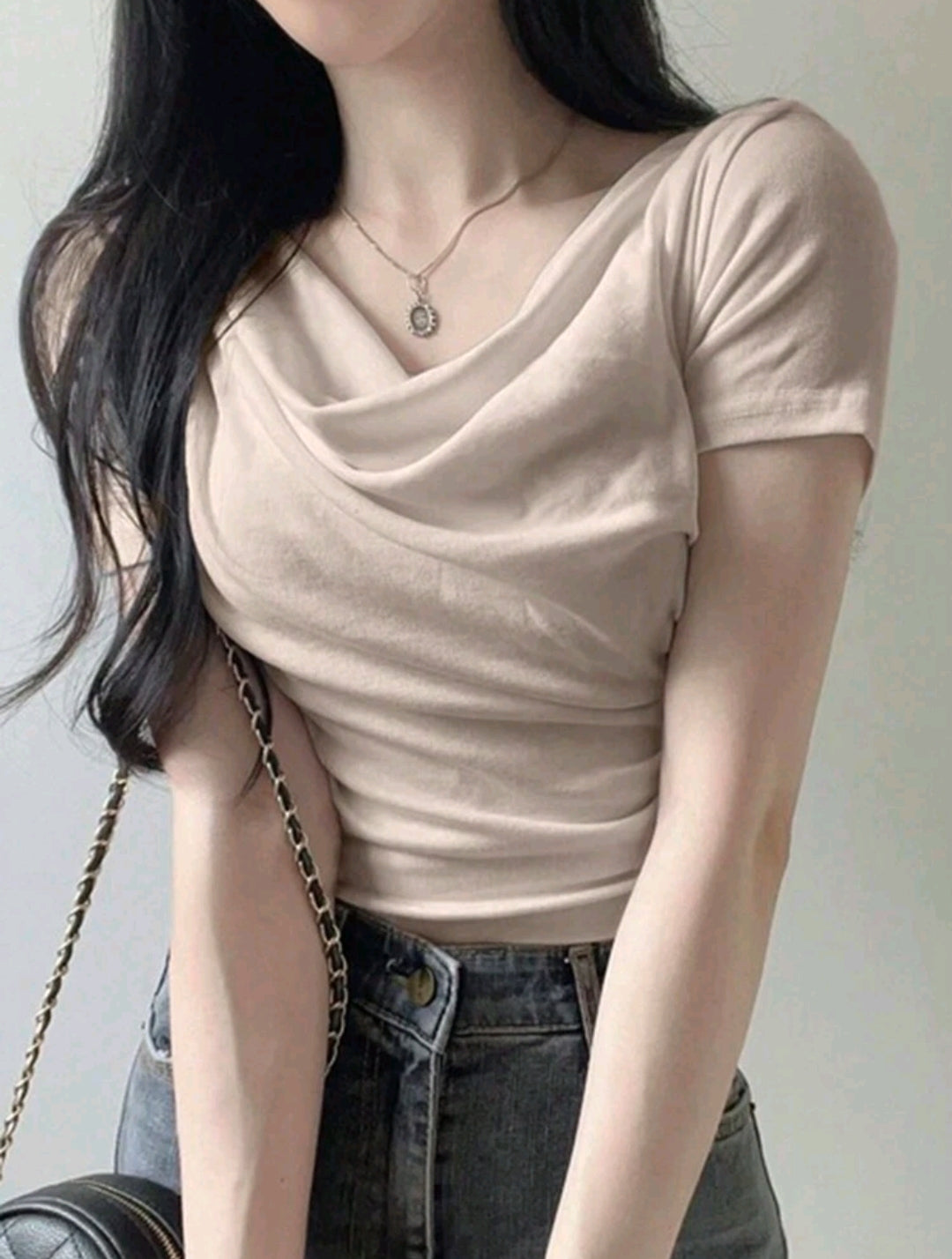 Solid Color Slim Fit Short-Sleeve T-Shirt