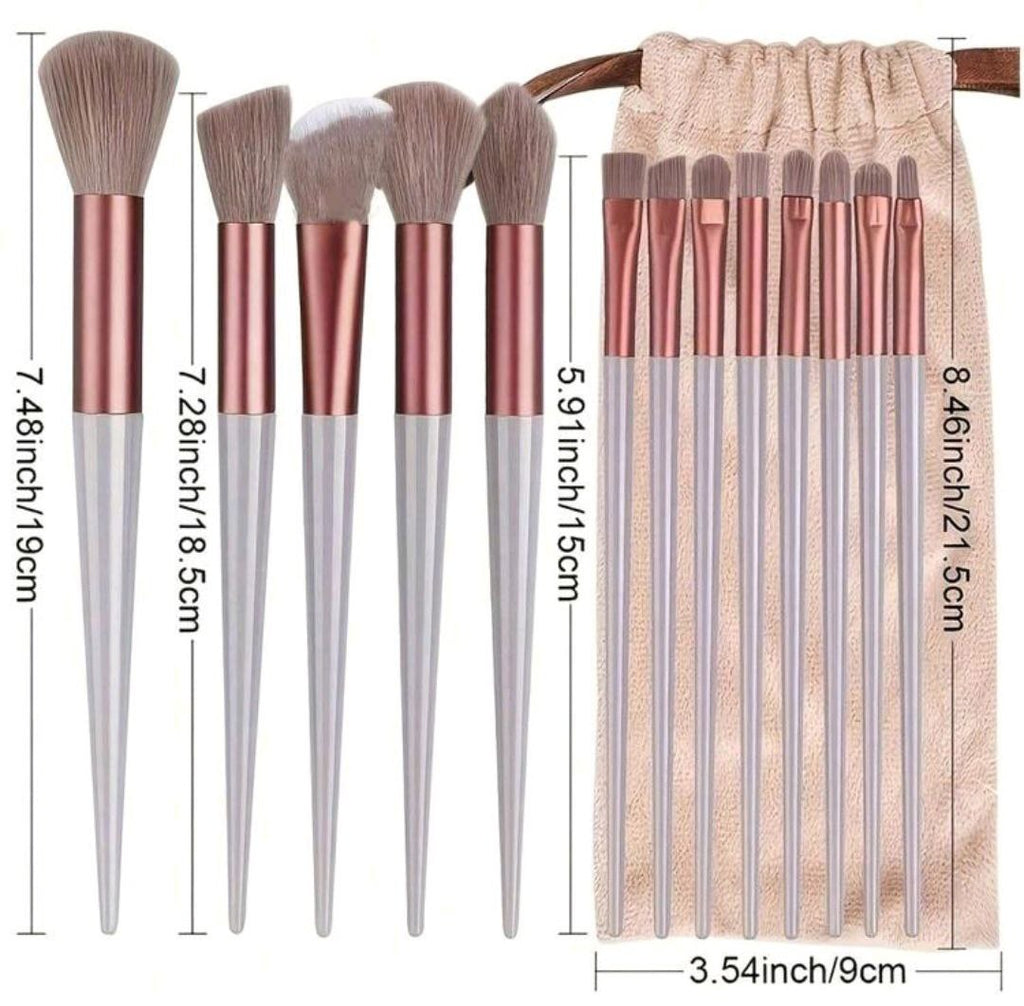 13-Piece Professional Makeup Brush Set – Soft Hair for Face & Eyes