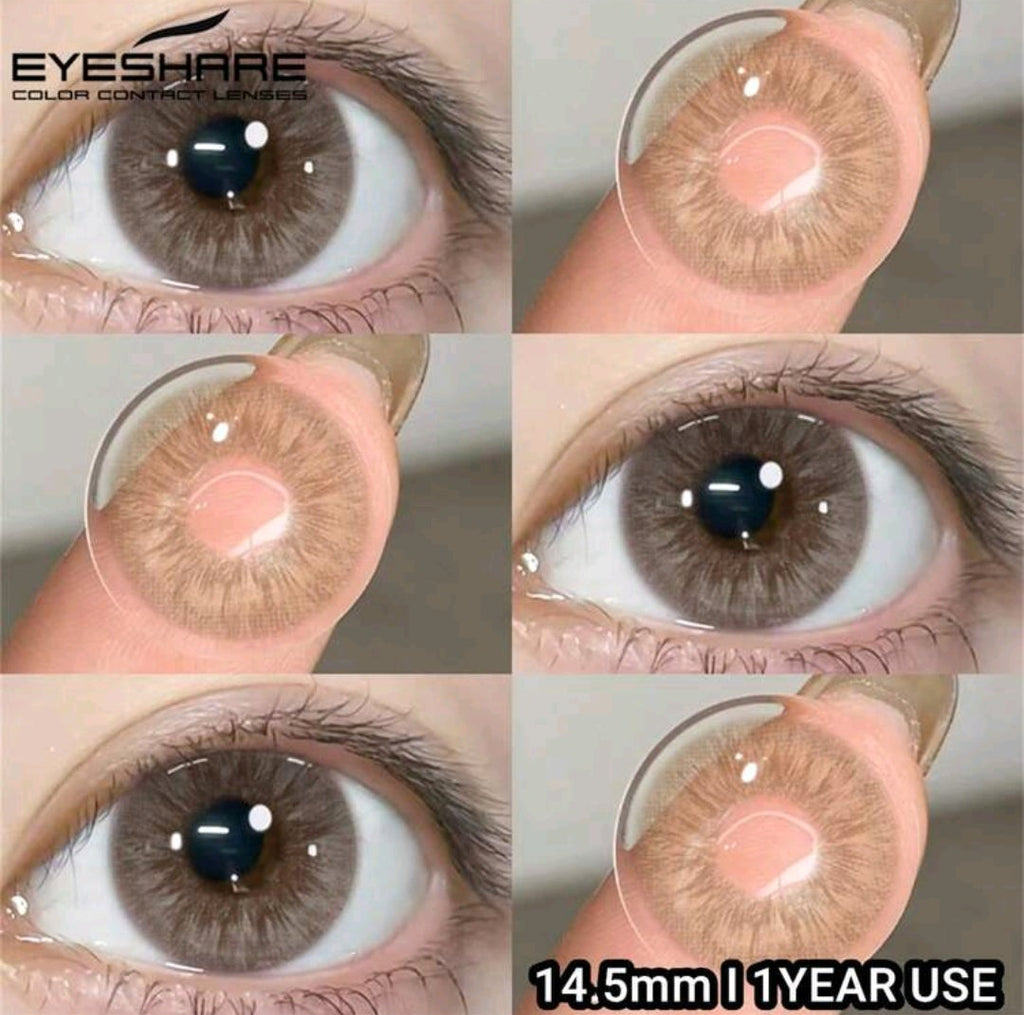 EYESHARE Brown Colored Contact Lenses – 14.5mm Annual Soft Lenses