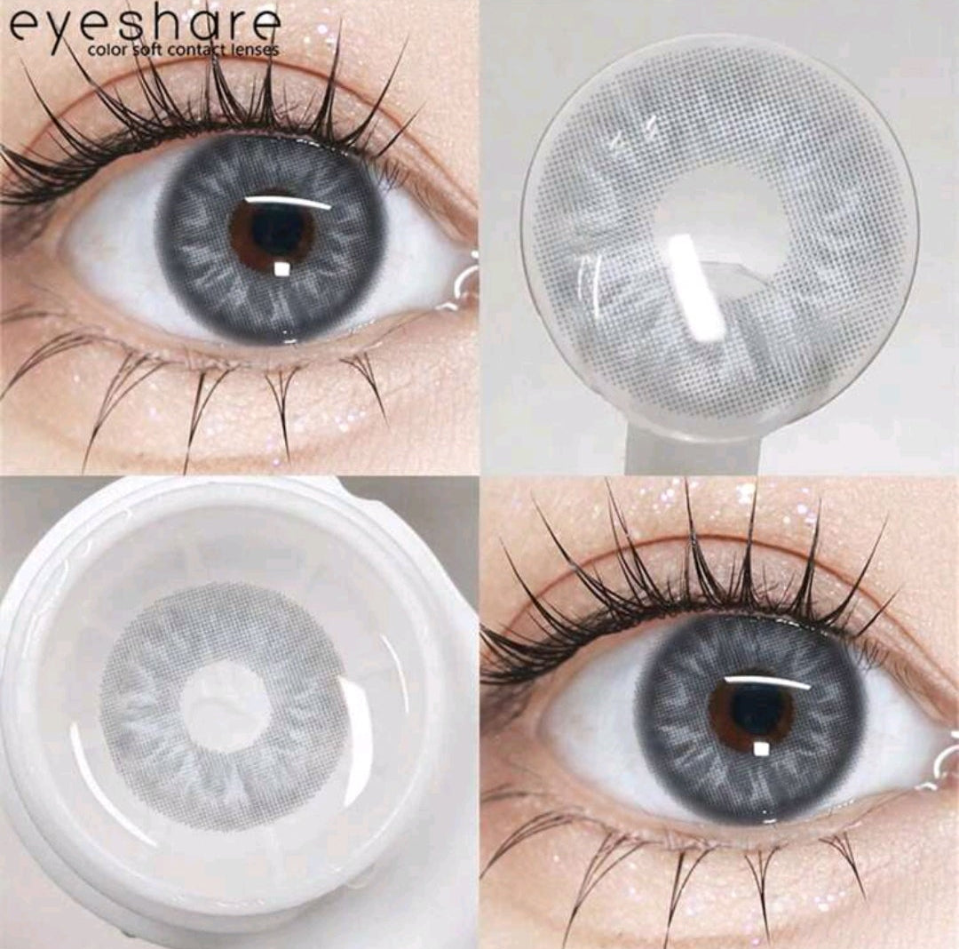 EYESHARE Gray Colored Contact Lenses – 14.0mm, Yearly Use