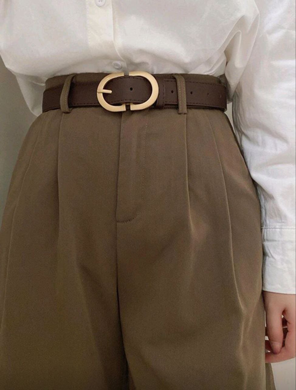 Women’s Double D Buckle PU Leather Belt – Versatile Fashion Accessory