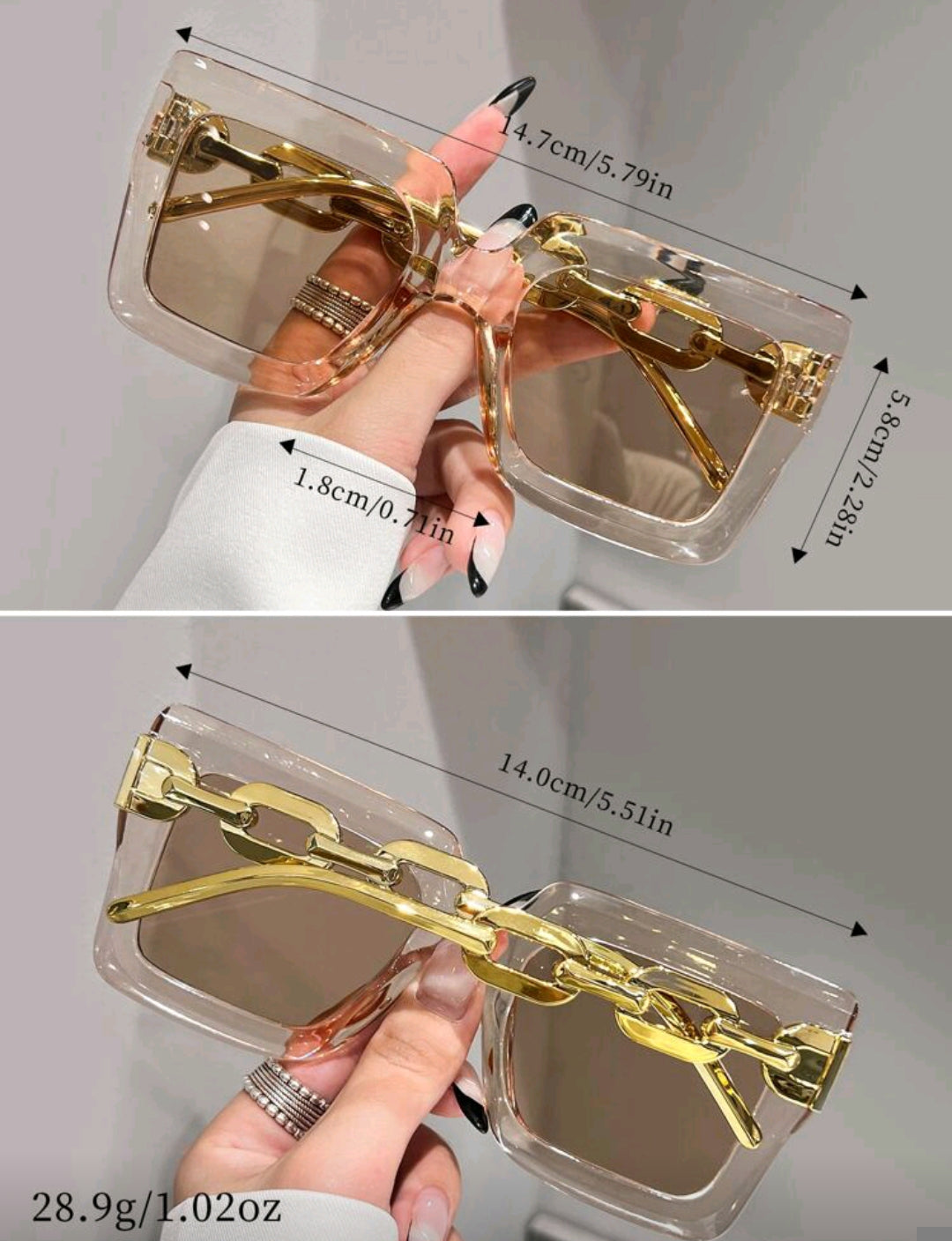 Y2K Large Frame Transparent Summer Sunglasses – European & American Style