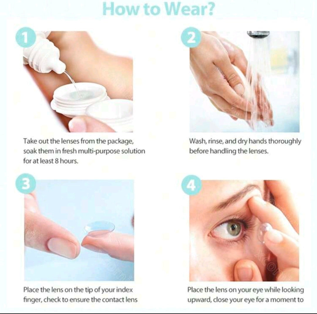 EYESHARE Blue Colored Contact Lenses – 14.5mm Yearly Cosmetic Lenses