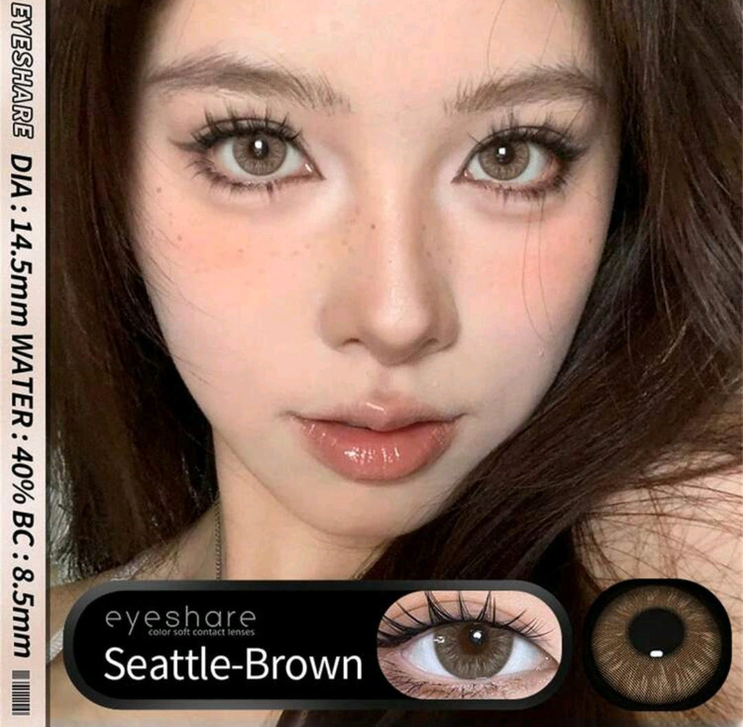 EYESHARE Brown Colored Contact Lenses – 14.5mm Annual Soft Lenses
