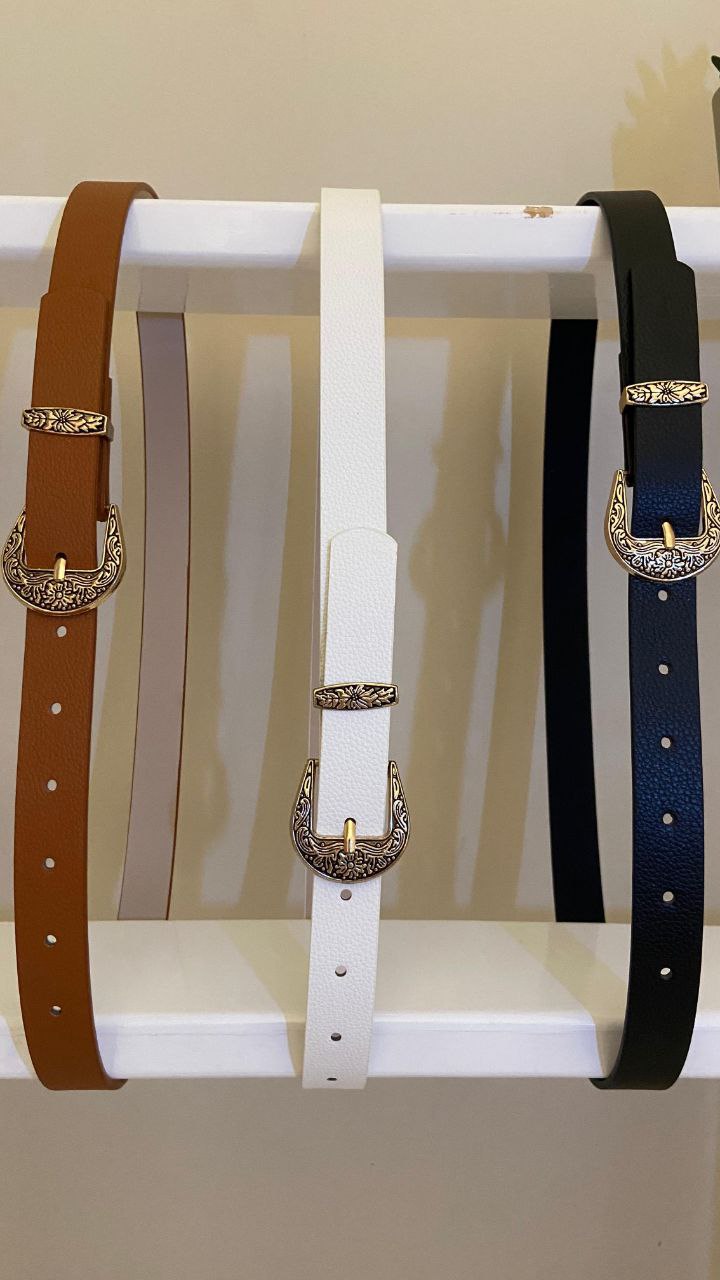 Women’s Vintage Western Belt – Gold-Tone Buckle ( Daily Wear )