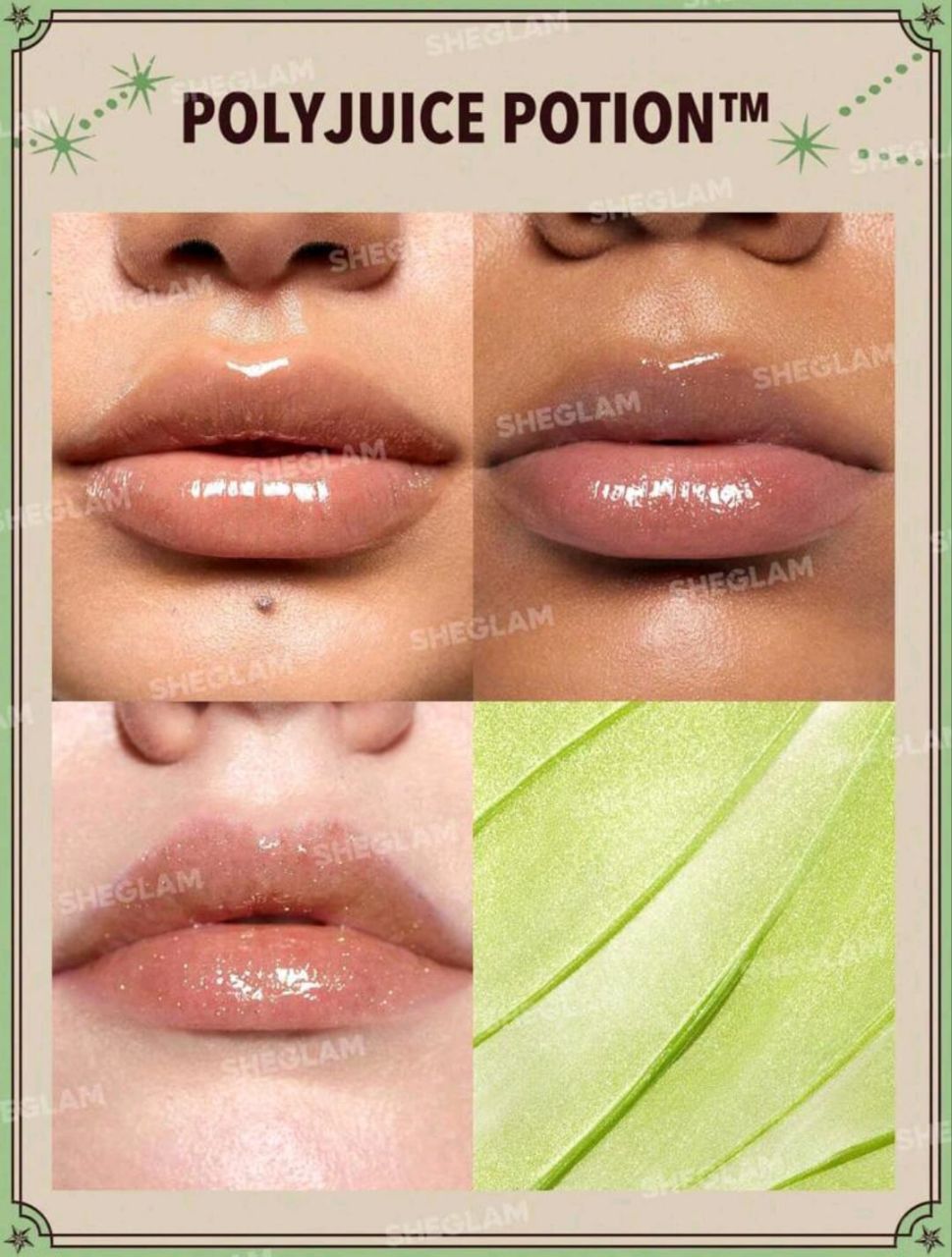 Harry Potter x SHEGLAM Magic Elixir Lip Gloss – Polyjuice Potion High-Shine Moisturizing Glitter Lip Gloss