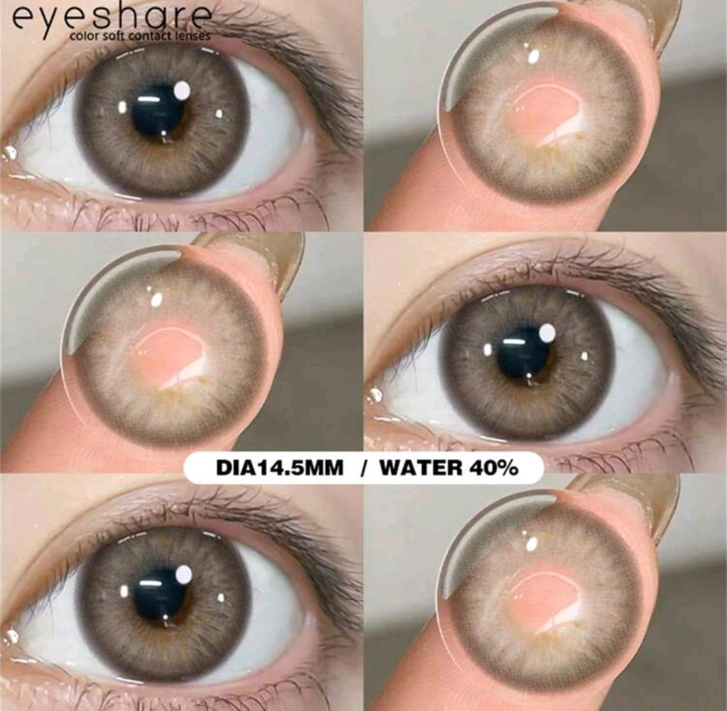 EYESHARE Brown Colored Contact Lenses – 14.5mm Yearly Use