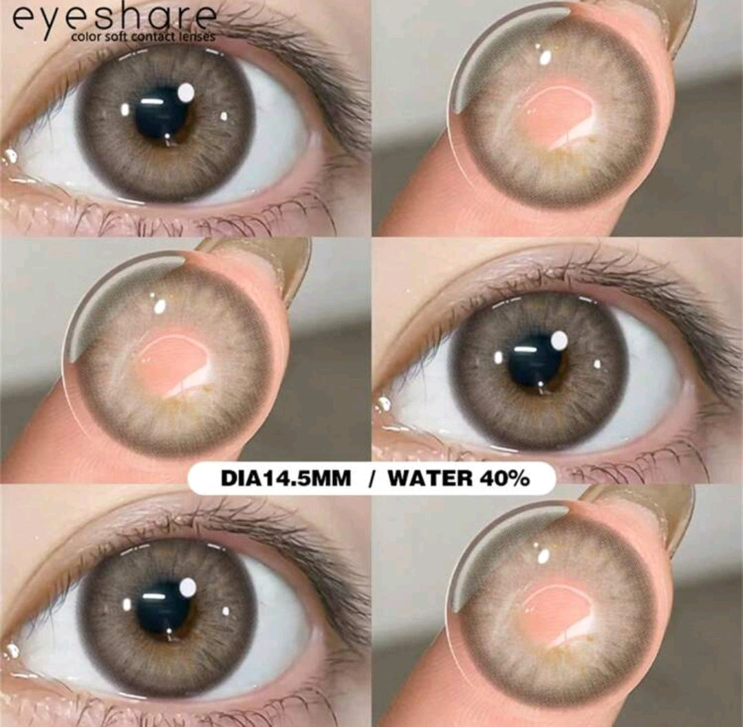 EYESHARE Brown Colored Contact Lenses – 14.5mm Yearly Use