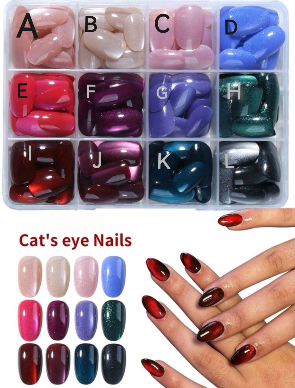 Y2K Short Oval Glossy Press-On Nails – 12 Colors