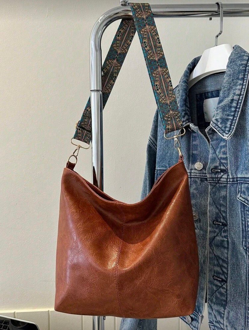 Summer Fashion Large Capacity Shoulder & Tote Bag – Brown