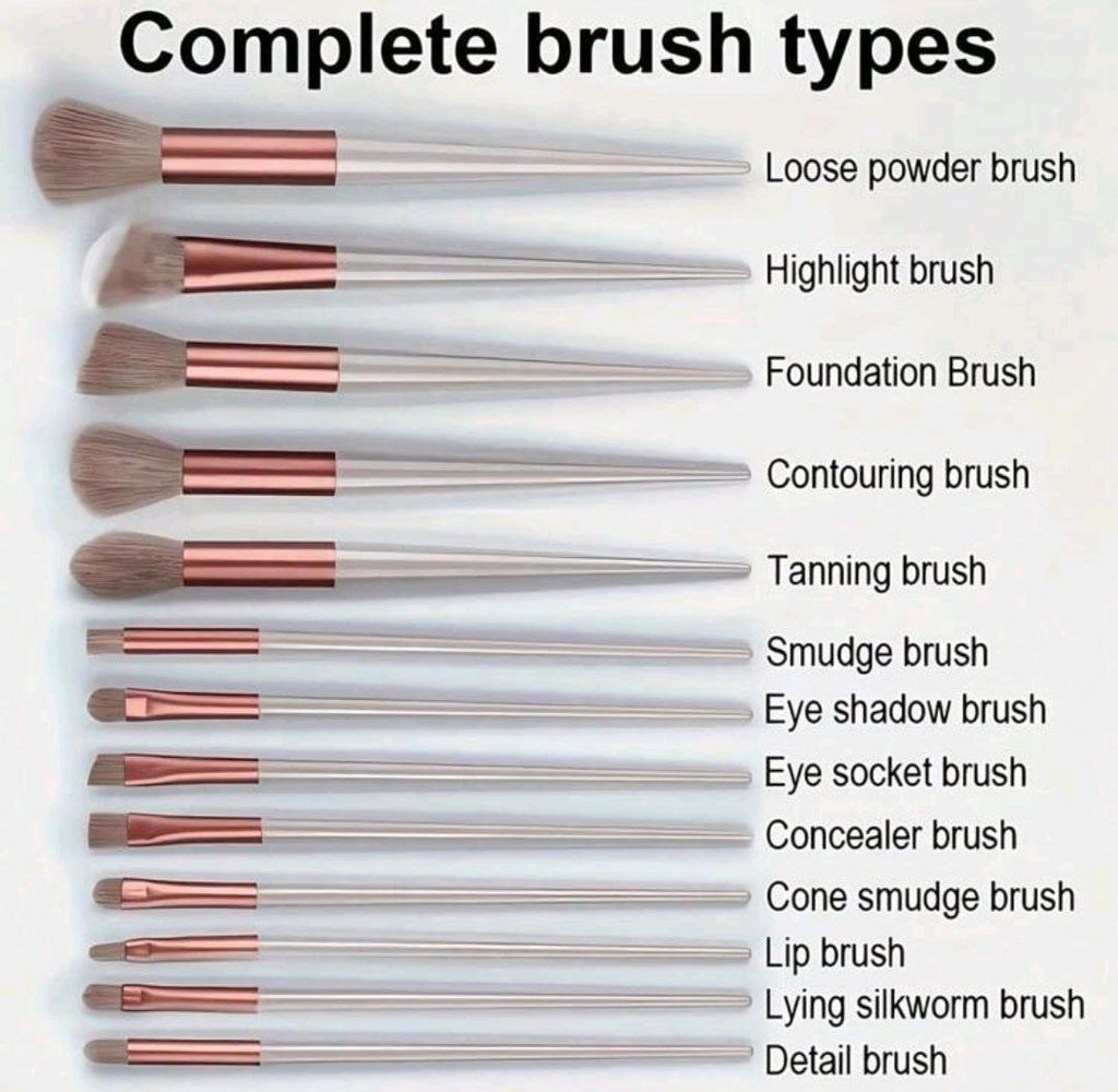 13-Piece Professional Makeup Brush Set – Soft Hair for Face & Eyes